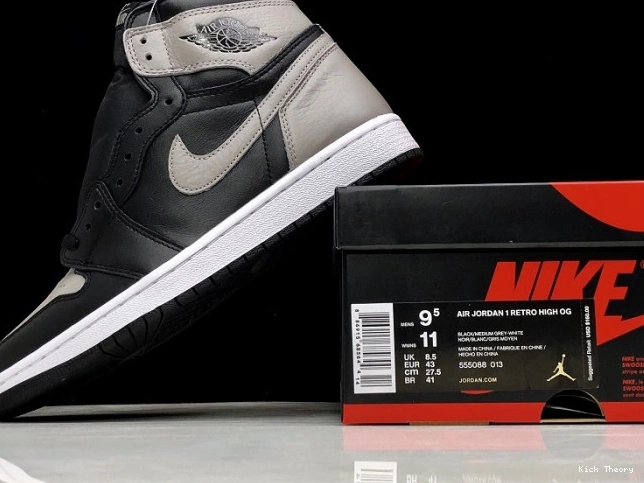 Kicked Out Shoe Store 1 Grey Black Jordan Retro Shadow Air High OG 555088-013 0823